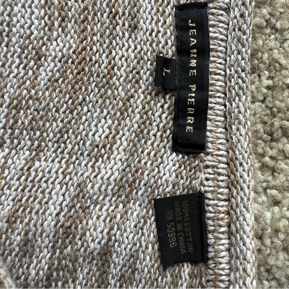 Jeanne Pierre Natural Beige Cotton Sweater - Picture 10 of 10